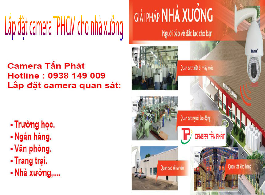 Lắp camera an ninh giám sát nhà xưởng quận Phú Nhuận