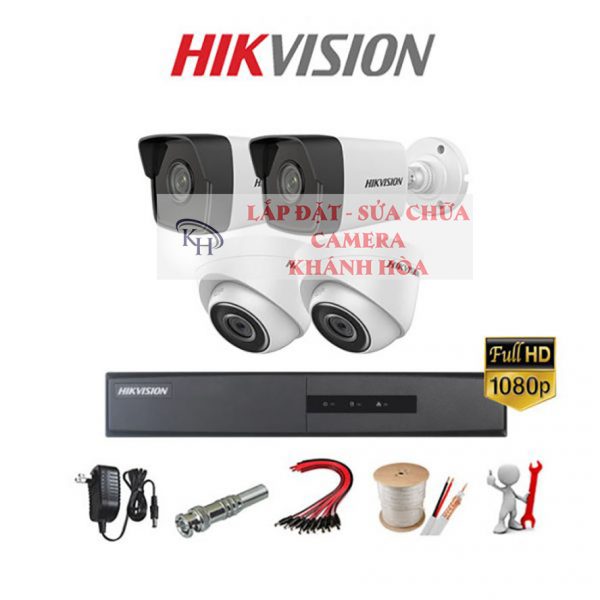 Trọn Bộ 4 Camera Hikvision 2MP