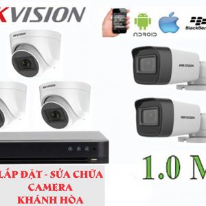 Lắp đặt trọn bộ 5 camera giám sát 1.0MP Hikvision