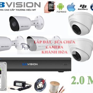 Lắp đặt trọn bộ 5 camera giám sát 2.0MP KBvision