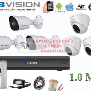 Lắp đặt trọn bộ 6 camera giám sát 1.0MP KBvision