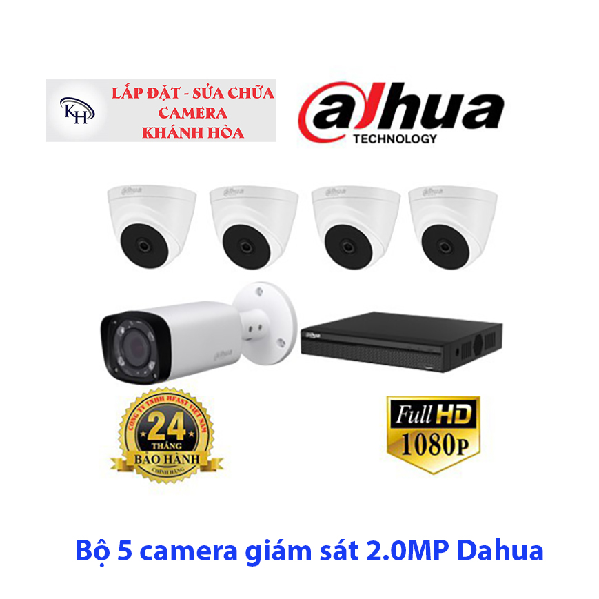 bộ 5 camera giám sát 2.0MP Dahua