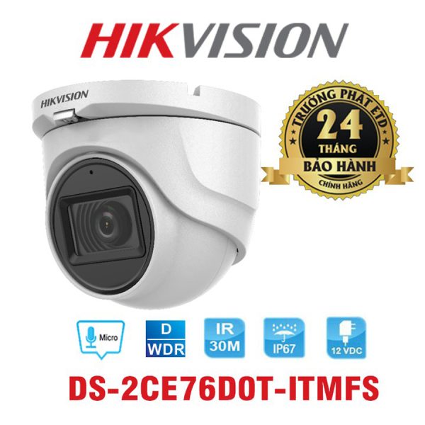 Camera quan sát HD-TVI Hikvision DS-2CE76D0T-ITMFS