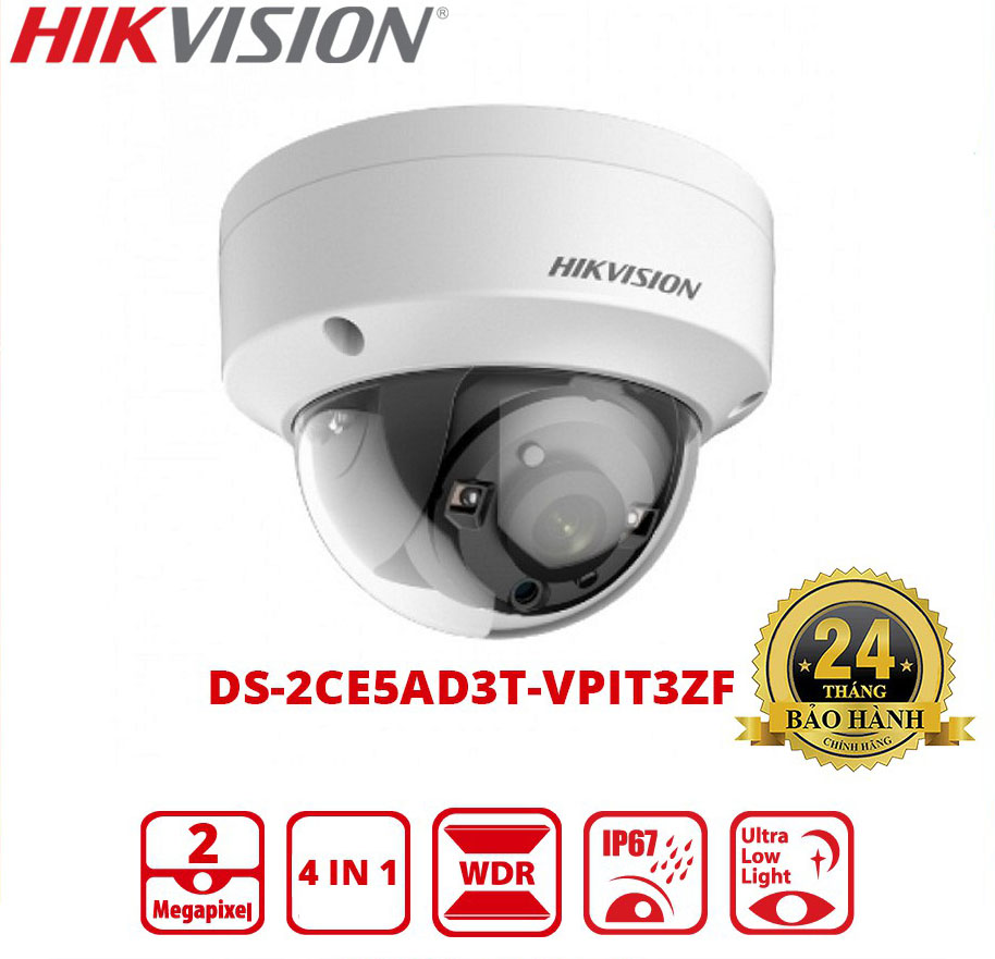 Camera HIKVISION DS-2CE5AD3T-VPIT3ZF 2MP