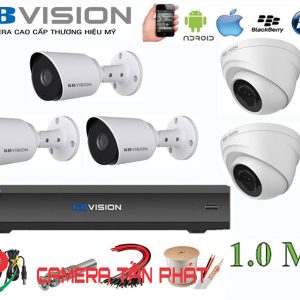 Lắp đặt trọn bộ 5 camera giám sát 1.0MP KBvision