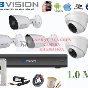 Lắp đặt trọn bộ 5 camera giám sát 1.0MP KBvision