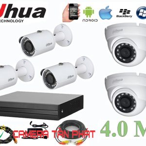 Lắp đặt trọn bộ 5 camera giám sát 4.0MP Dahua