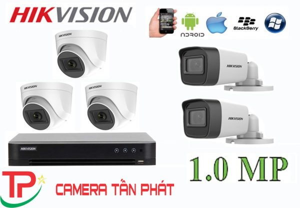 Lắp Đặt Trọn Bộ 5 Camera IP Giám Sát 1.0M Hikvision