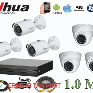Lắp đặt trọn bộ 6 camera giám sát 1.0MP Dahua
