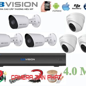 Lắp đặt trọn bộ 6 camera giám sát 4.0MP KBvision