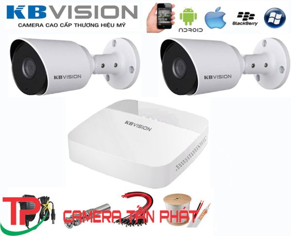 Trọn bộ 2 camera Kbvision 2.0MP Full HD 1080P KX-A2011C4