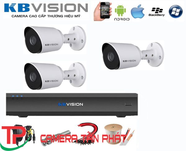 Tron Bộ 3 Camera Kbvision Full HD 1080P KB2011C4