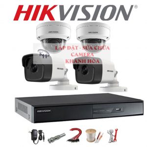 Lắp đặt trọn bộ 4 camera giám sát 1.0MP Hikvision