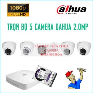 bộ 5 camera giám sát 2.0MP Dahua