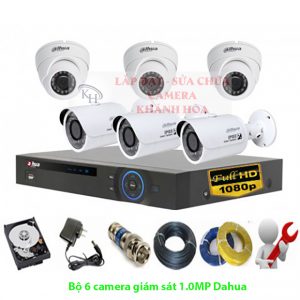 Lắp đặt trọn bộ 6 camera giám sát 1.0MP Dahua