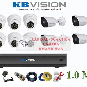 Lắp đặt trọn bộ 10 camera giám sát 1.0MP Kbvision