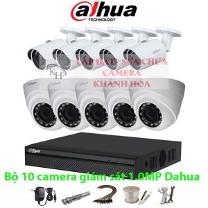 Lắp đặt trọn bộ 10 camera giám sát 1.0M Dahua