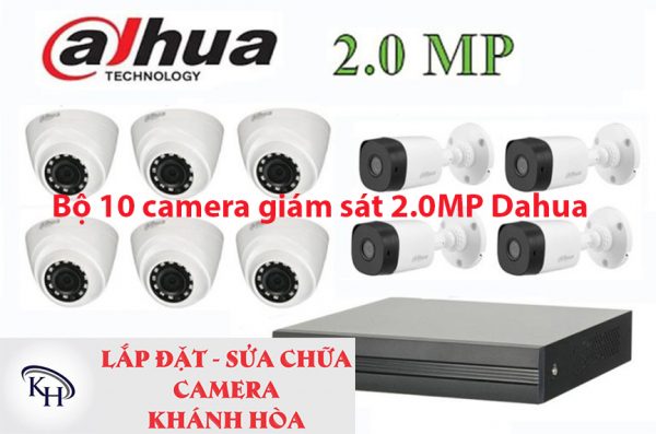 Lắp đặt trọn bộ 10 camera giám sát 2.0MP Dahua