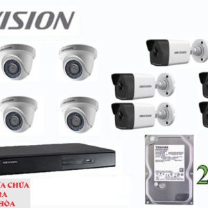 Lắp đặt trọn bộ 11 camera giám sát 2.0MP Hikvision