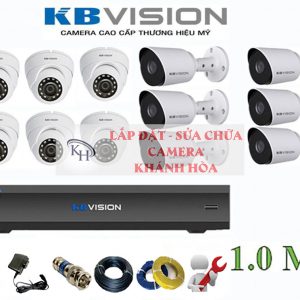 Lắp đặt trọn bộ 12 camera giám sát 1.0M Kbvision