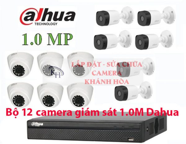 Lắp đặt trọn bộ 12 camera giám sát 1.0M Dahua