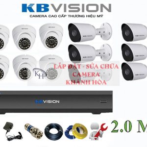 Lắp đặt trọn bộ 12 camera giám sát 2.0M Kbvision