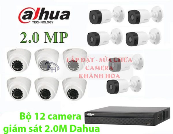 Lắp đặt trọn bộ 12 camera giám sát 2.0M Dahua