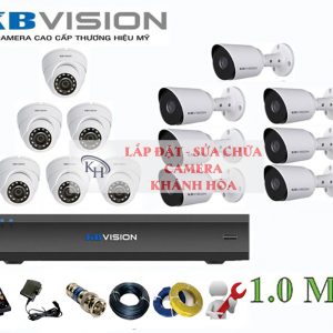 Lắp đặt trọn bộ 13 camera giám sát 1.0M Kbvision