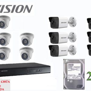 Lắp đặt trọn bộ 13 camera giám sát 2.0M Hikvision