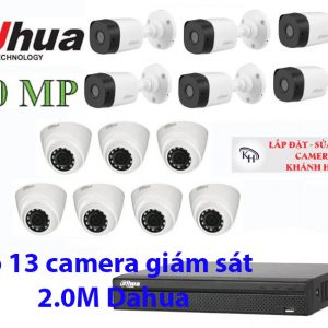 Lắp đặt trọn bộ 13 camera giám sát 2.0M Dahua