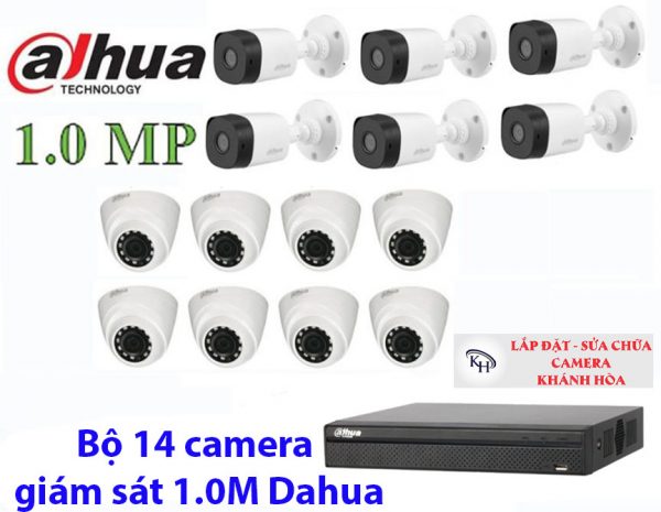 Lắp đặt trọn bộ 14 camera giám sát 1.0M Dahua