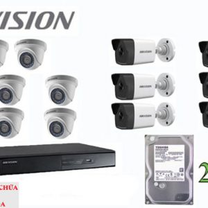 Lắp đặt trọn bộ 14 camera giám sát 2.0M Hikvision