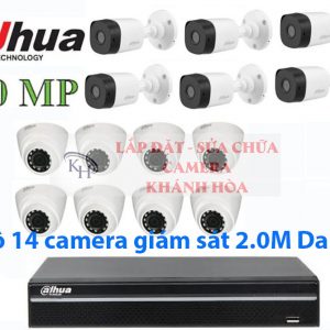 Lắp đặt trọn bộ 14 camera giám sát 2.0M Dahua