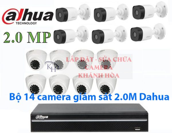 Lắp đặt trọn bộ 14 camera giám sát 2.0M Dahua