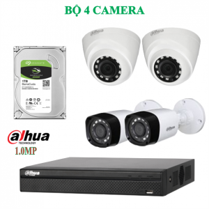 Lắp đặt trọn bộ 4 camera quan sát 1.0MP Dahua