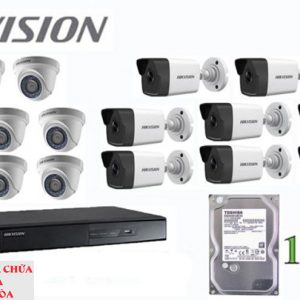 Lắp đặt trọn bộ 16 camera giám sát 1.0M Hikvision