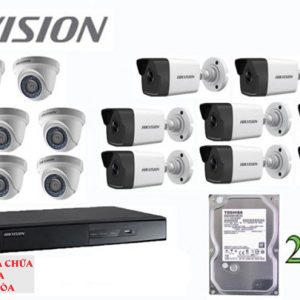 Lắp đặt trọn bộ 16 camera giám sát 2.0M Hikvision