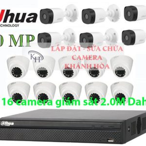 Lắp đặt trọn bộ 16 camera giám sát 2.0M Dahua