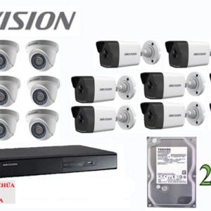 Lắp đặt trọn bộ 17 camera giám sát 2.0M Hikvision