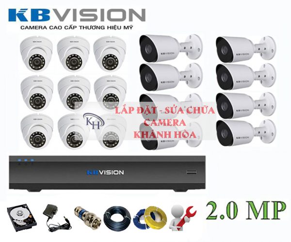 Lắp đặt trọn bộ 17 camera giám sát 2.0M Kbvision