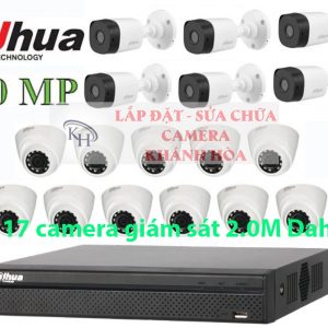 Lắp đặt trọn bộ 17 camera giám sát 2.0M Dahua