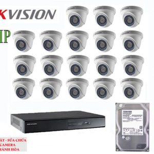 Lắp đặt trọn bộ 18 Camera giám sát 2.0M Hikvision