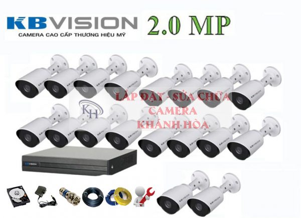 Lắp đặt trọn bộ 18 Camera giám sát 2.0M Kbvision