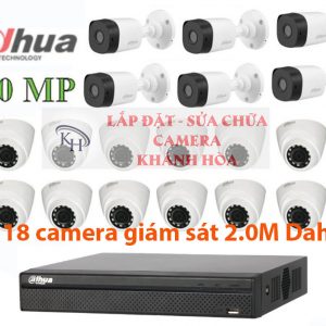 Lắp đặt trọn bộ 18 Camera giám sát 2.0M Dahua