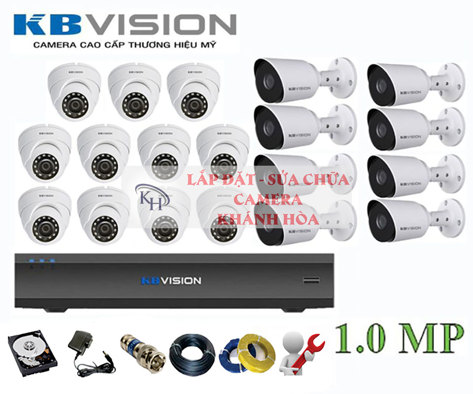Lắp đặt trọn bộ 19 camera giám sát 1.0M Kbvision Lắp đặt trọn bộ 19 camera giám sát 1.0M Kbvision