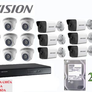 Lắp đặt trọn bộ 19 camera giám sát 2.0M Hikvision