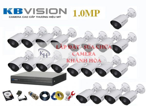 Lắp đặt trọn bộ 21 Camera giám sát 1.0M Kbvision