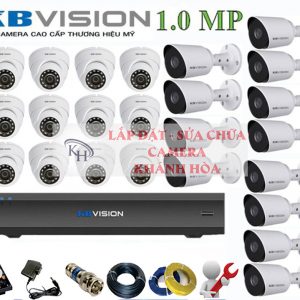 Lắp đặt trọn bộ 24 camera giám sát 1.0M Kbvision