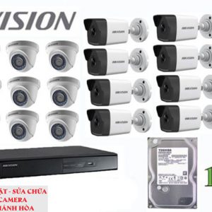 Lắp đặt trọn bộ 24 camera giám sát 1.0M Hikvision