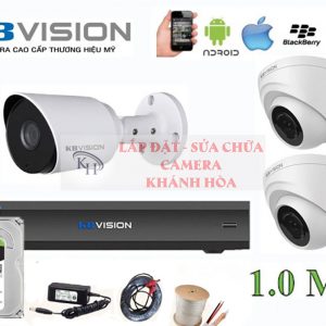 Lắp đặt trọn bộ 3 camera IP giám sát 1.0MP KBvision